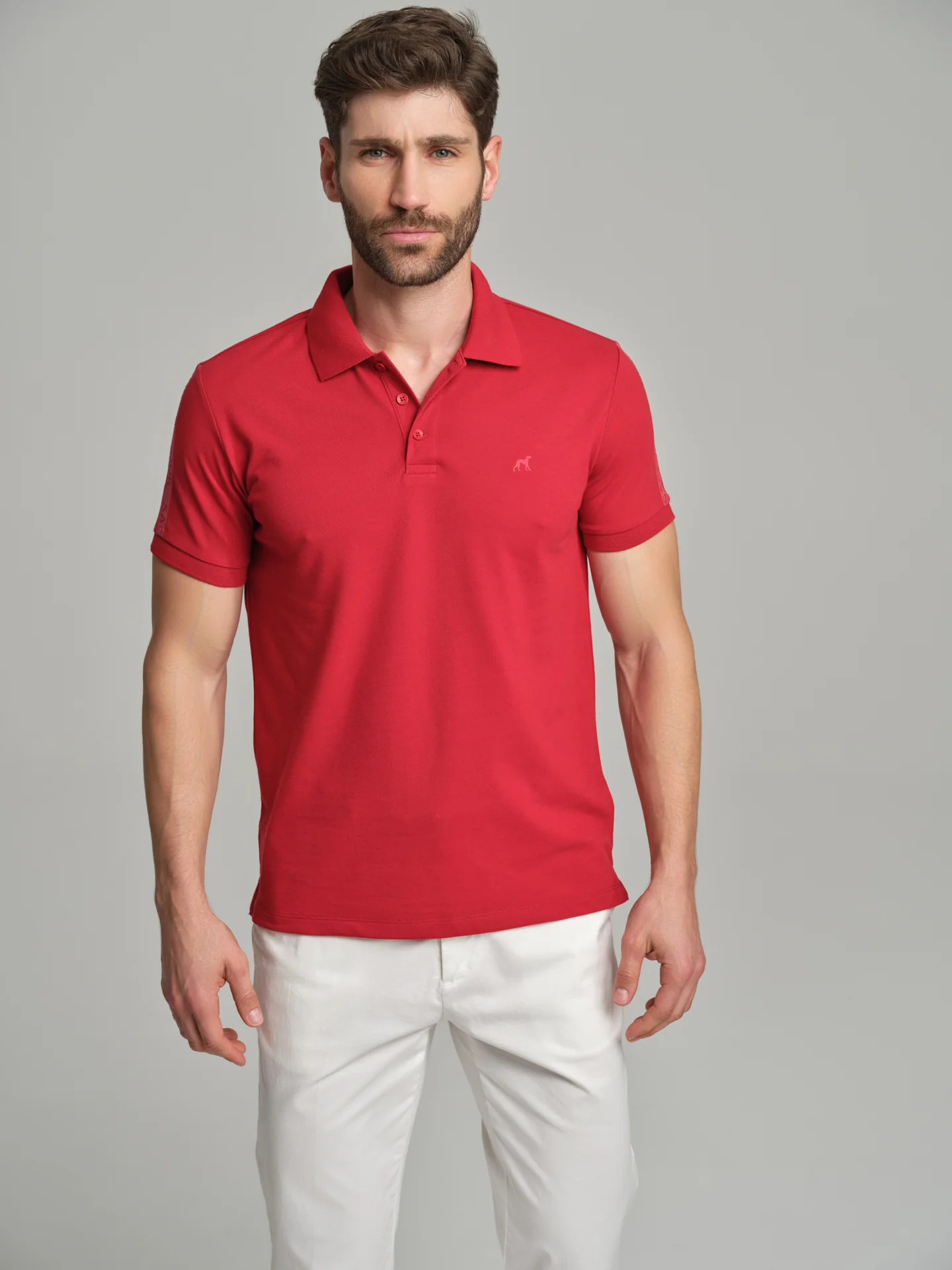 89 Edition Capsule Collection K-Easy reflective print piquet polo shirt - Image 13