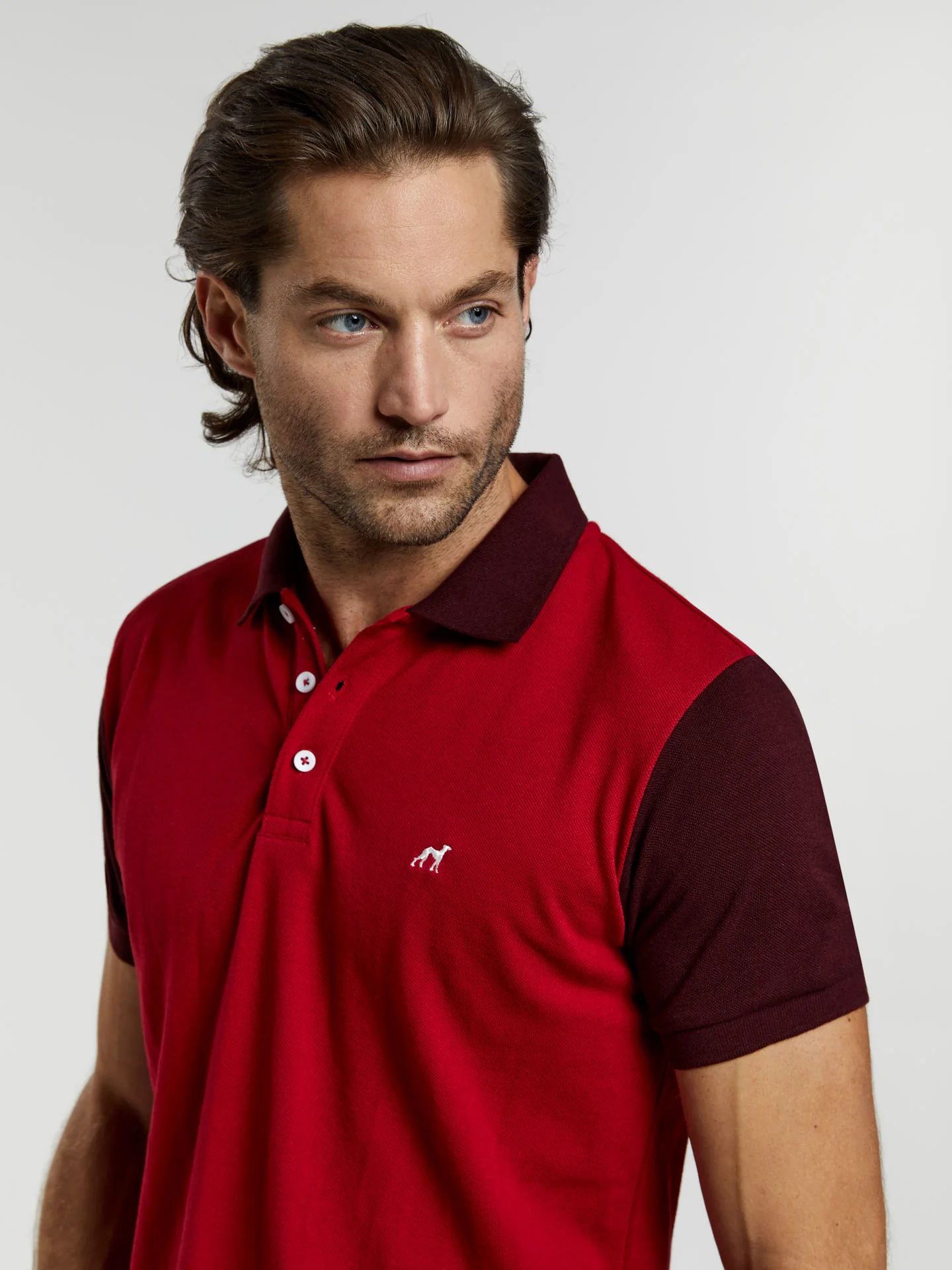 89 edition slim fit piqué polo shirt with colour-block - Image 12