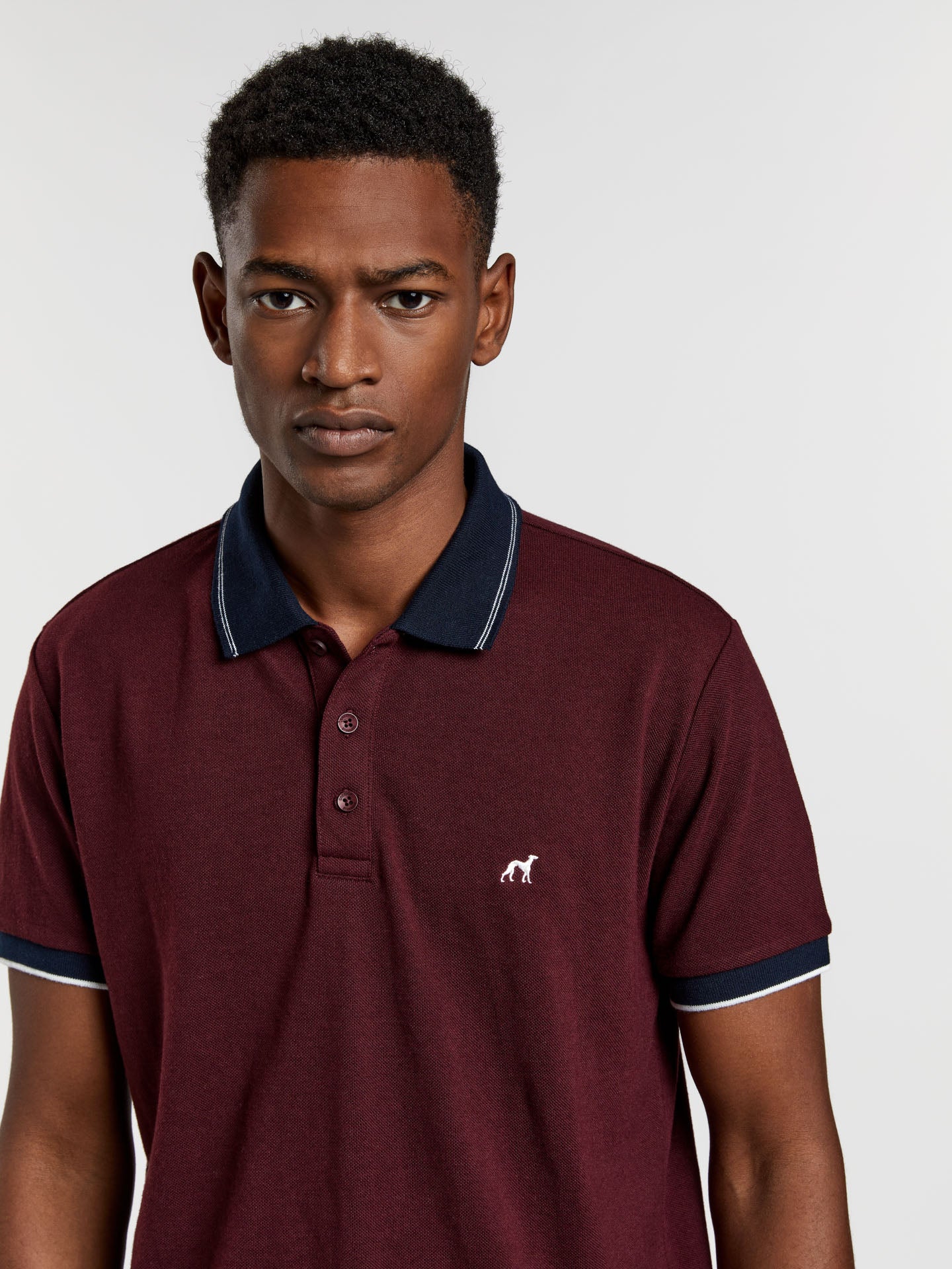 89 edition slim fit piqué polo shirt with contrast colours - Image 2