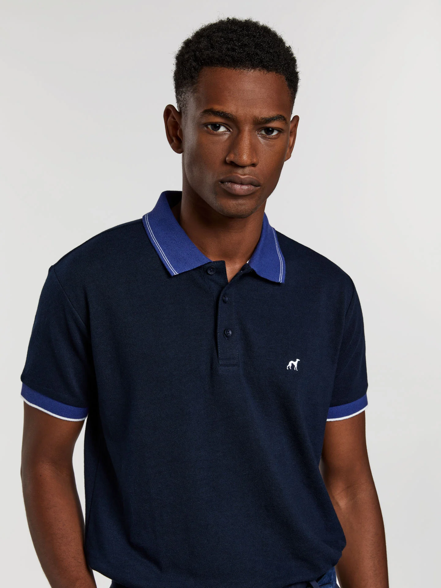 89 edition slim fit piqué polo shirt with contrast colours - Image 5