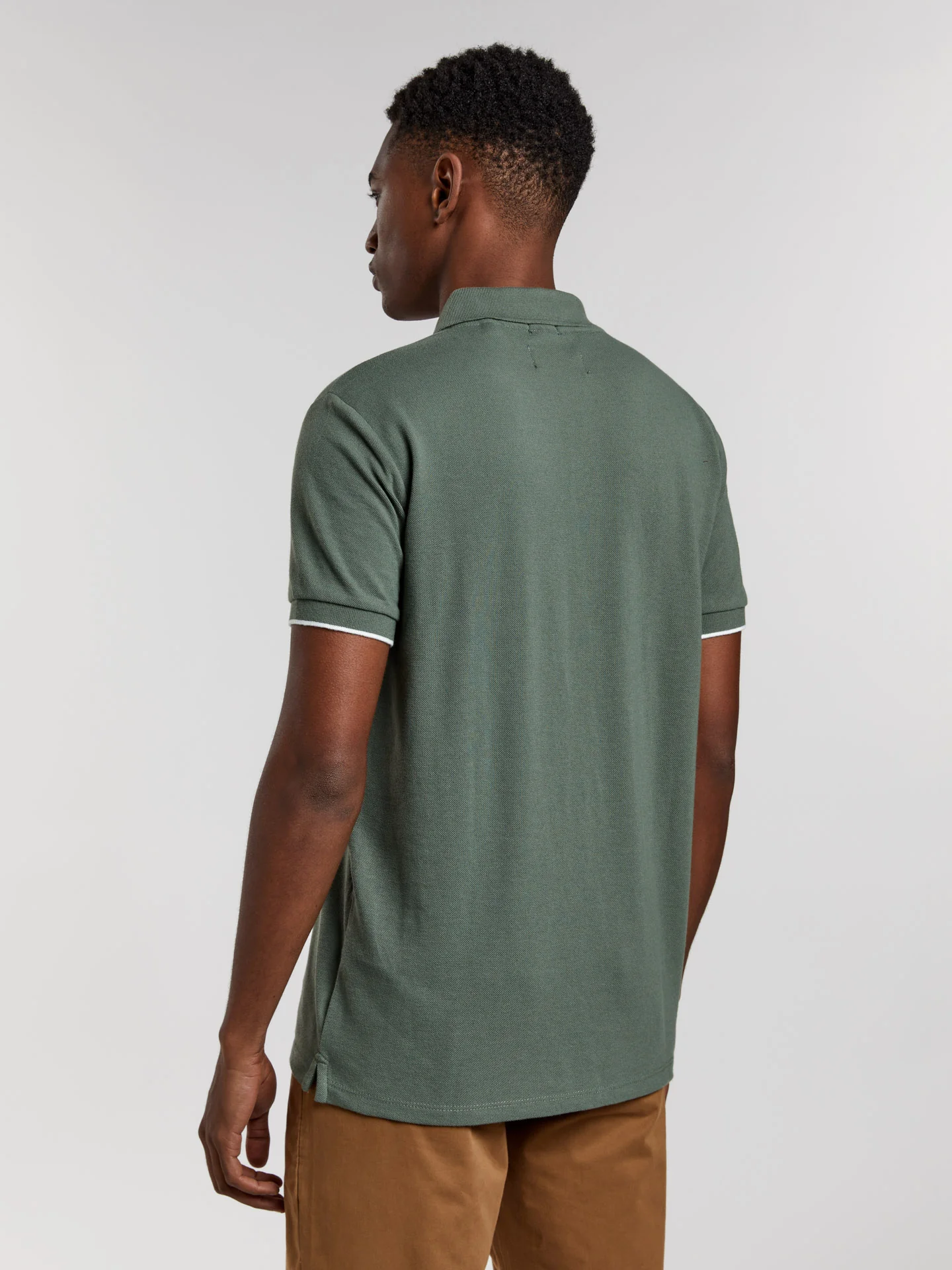 89 edition slim fit piqué polo shirt with wrinkled placket - Image 10