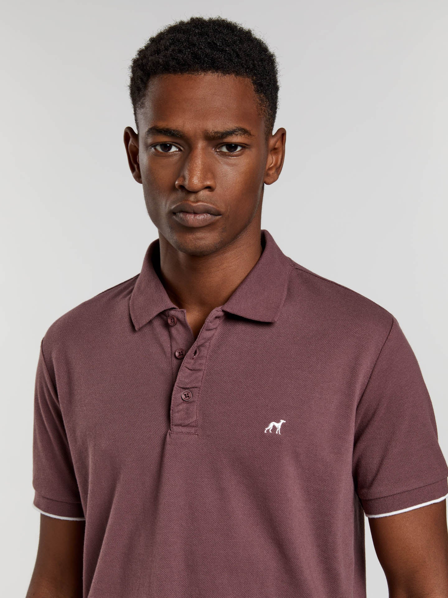 89 edition slim fit piqué polo shirt with wrinkled placket - Image 2