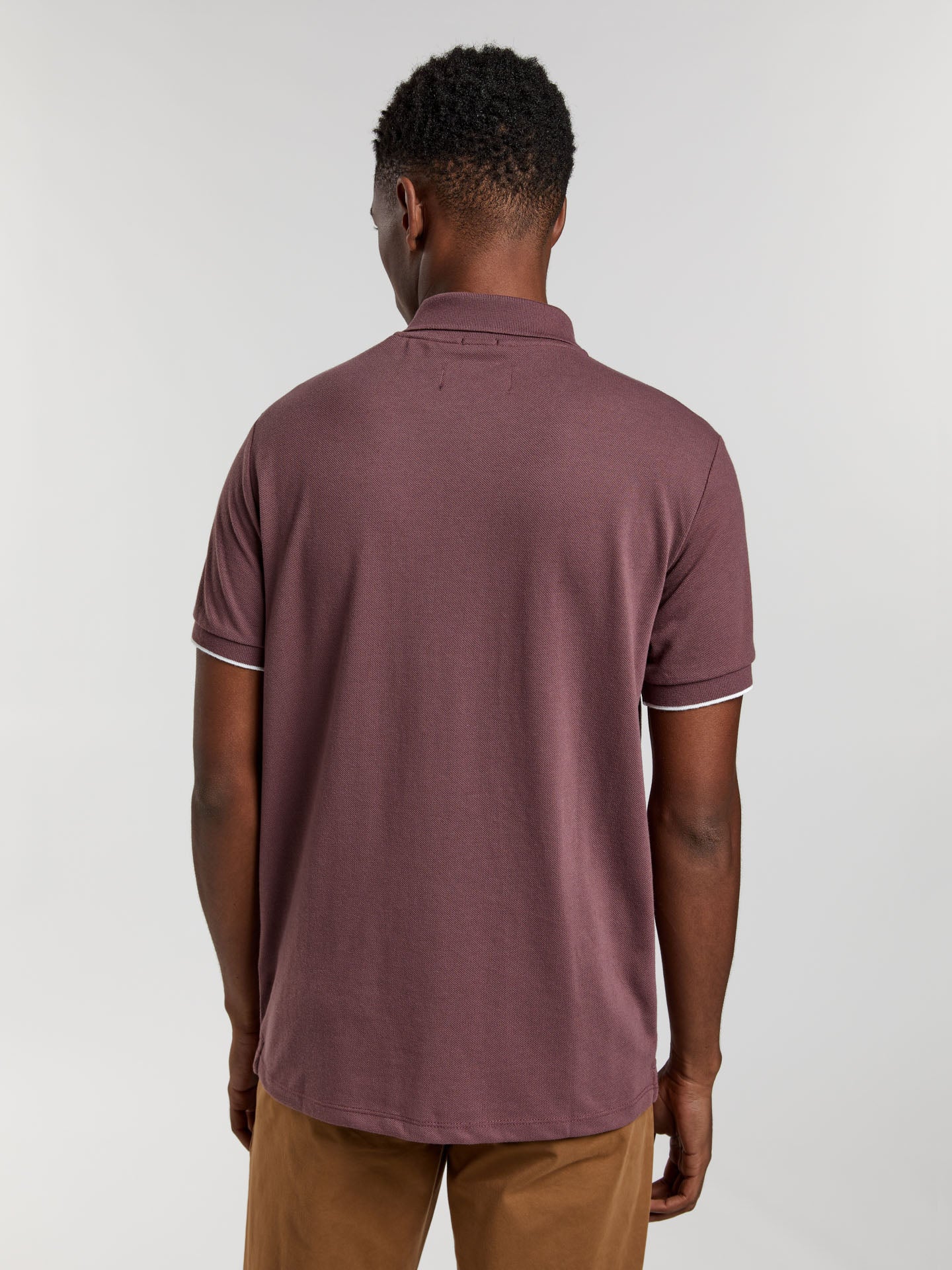 89 edition slim fit piqué polo shirt with wrinkled placket - Image 3