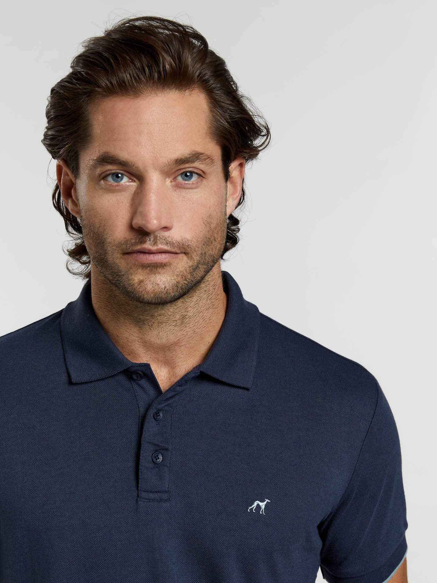89 edition slim fit piqué polo shirt with wrinkled placket - Image 5