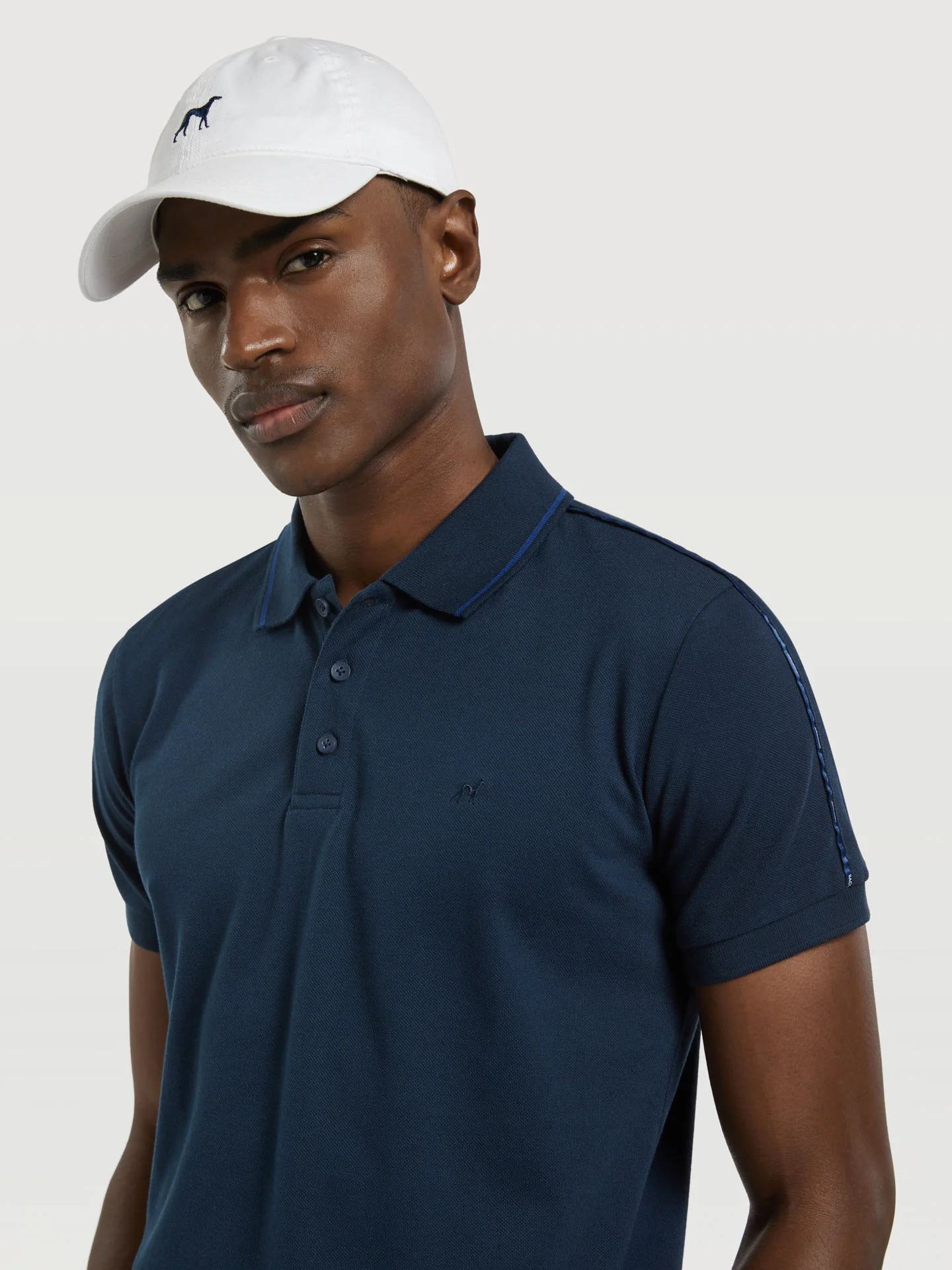 89 Recycled Edition' Polo Piqué Shirt With Branded Pipings - Image 4