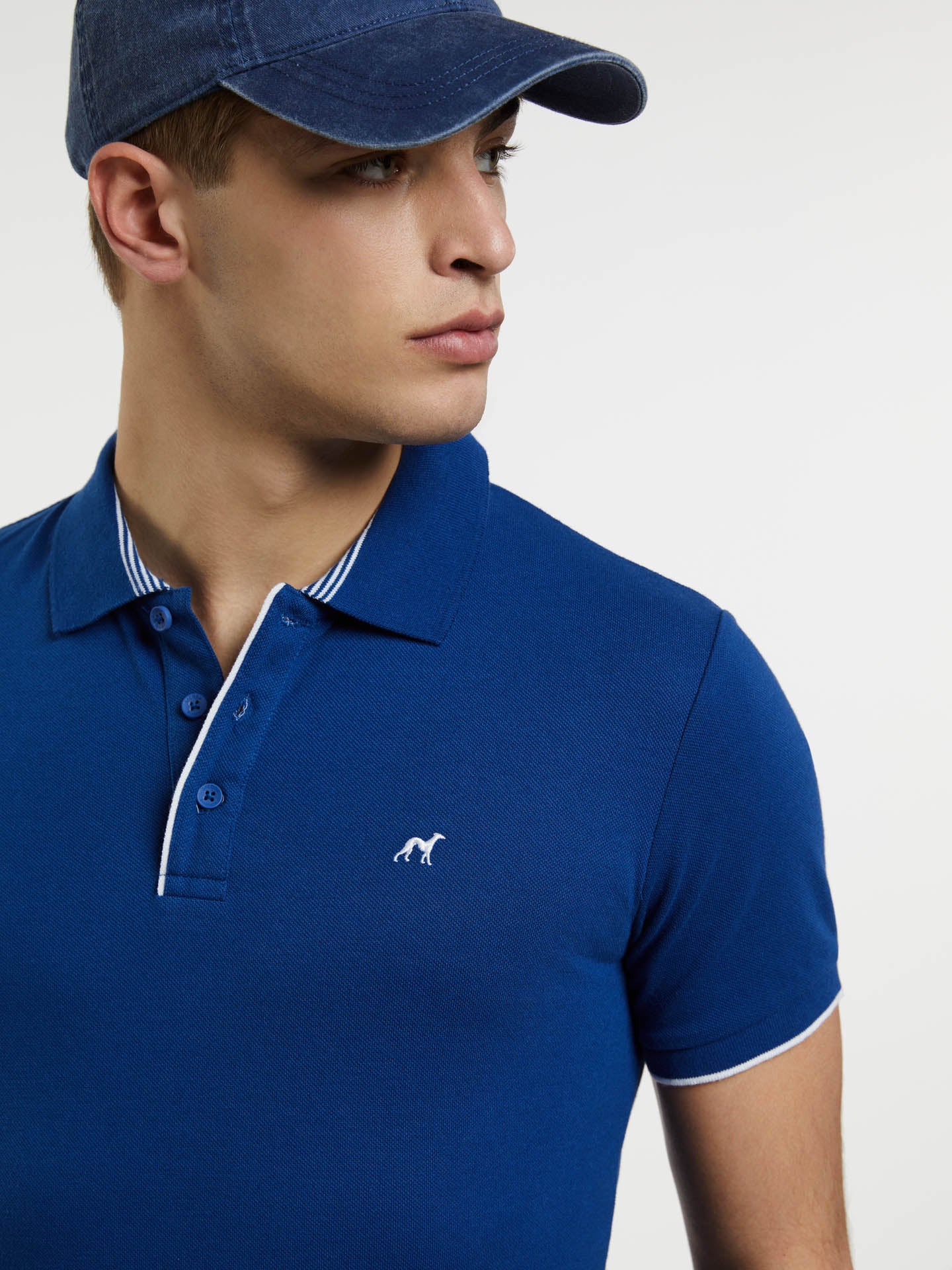 89 Recylced Edition' Polo Piqué Shirt With Contrast Details - Image 2