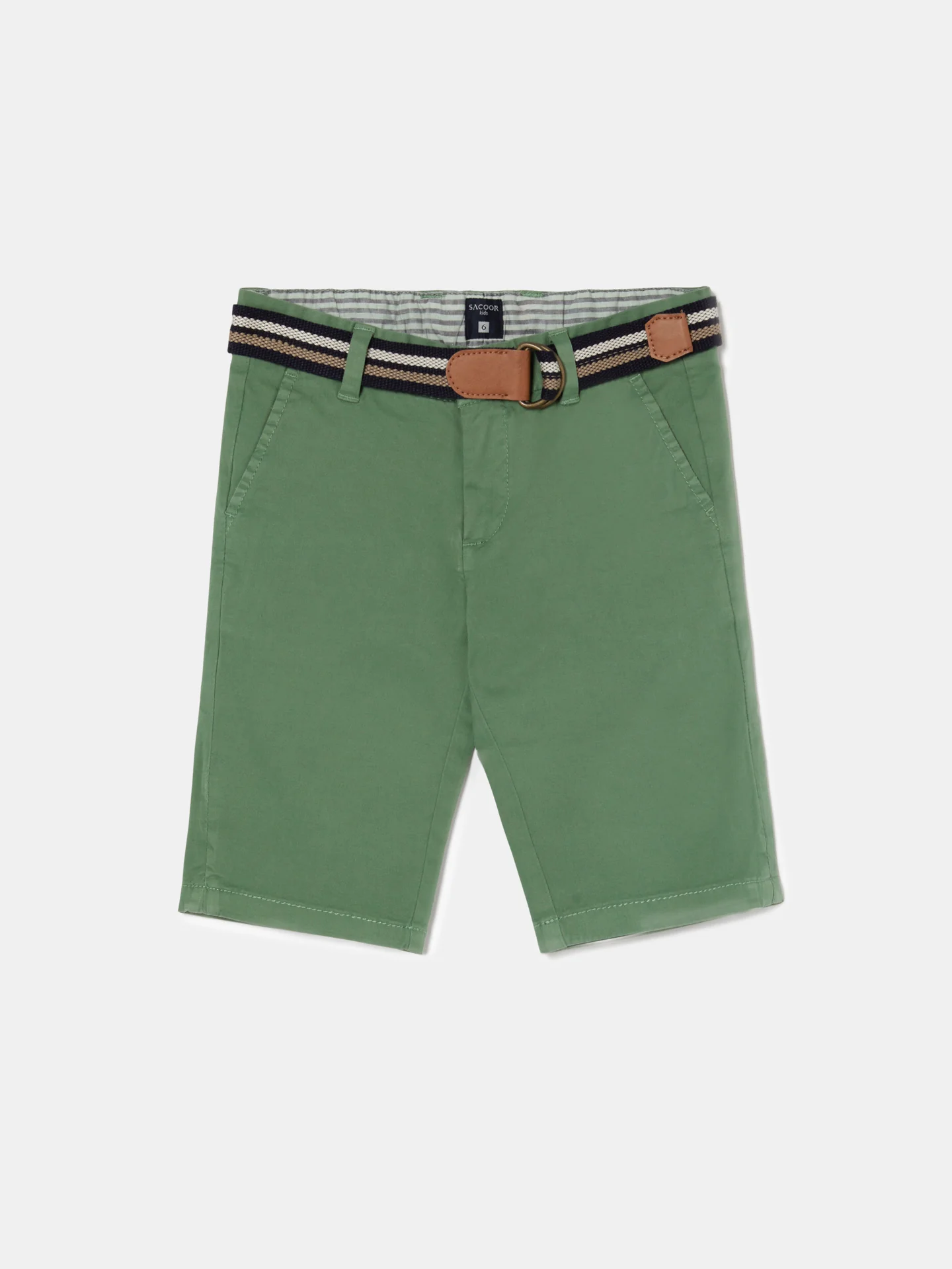 Basic Bermuda Shorts with Belt - Image 10