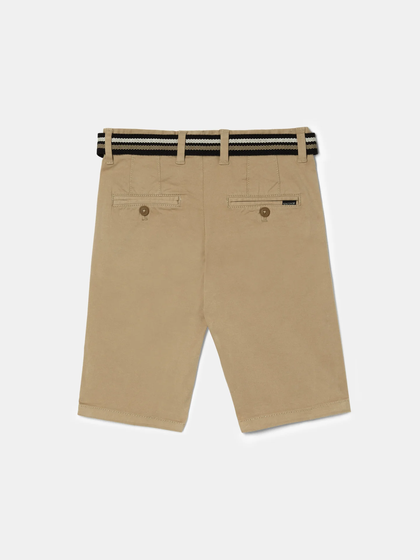 Basic Bermuda Shorts with Belt - Image 2