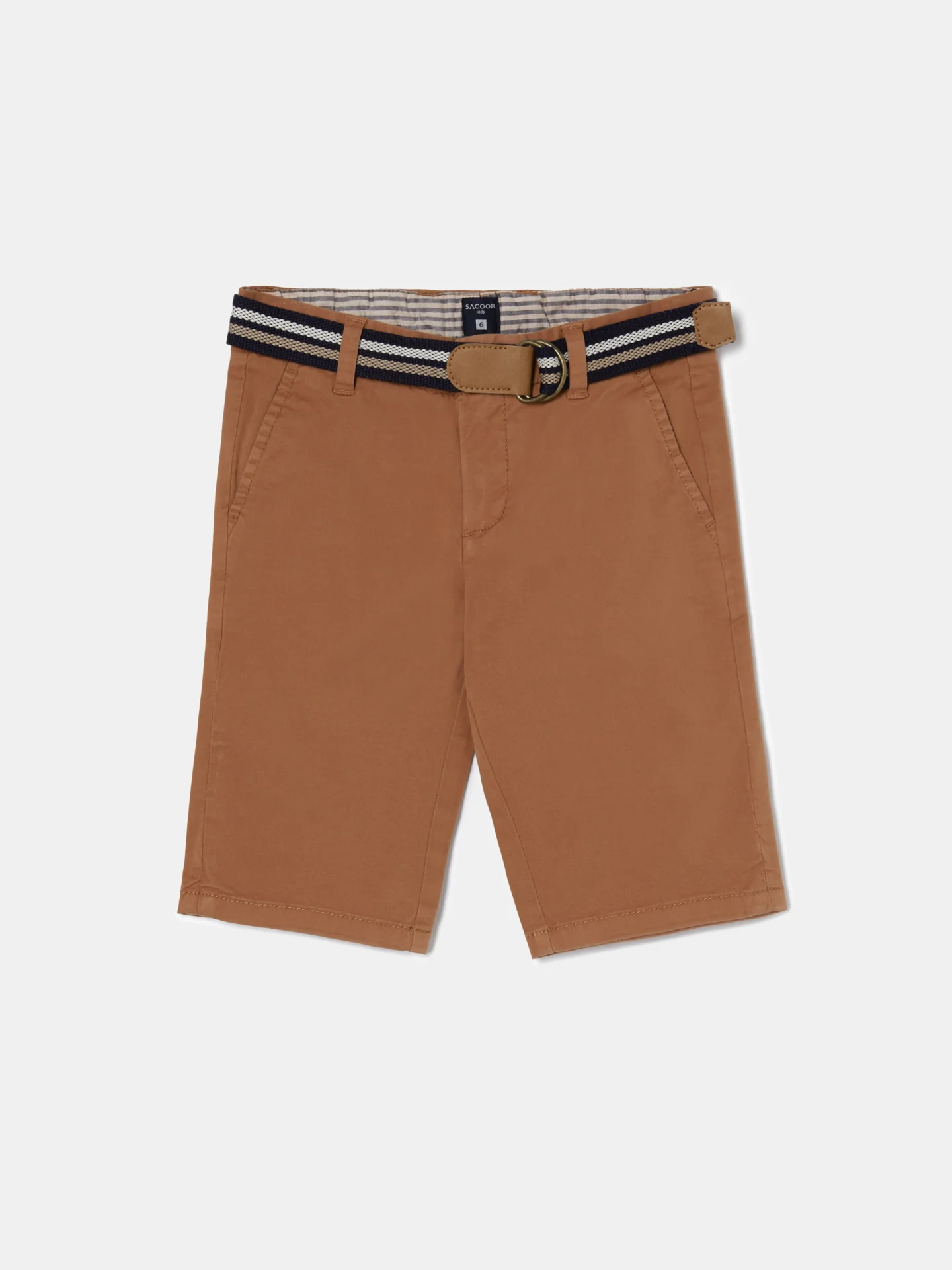 Basic Bermuda Shorts with Belt - Image 4