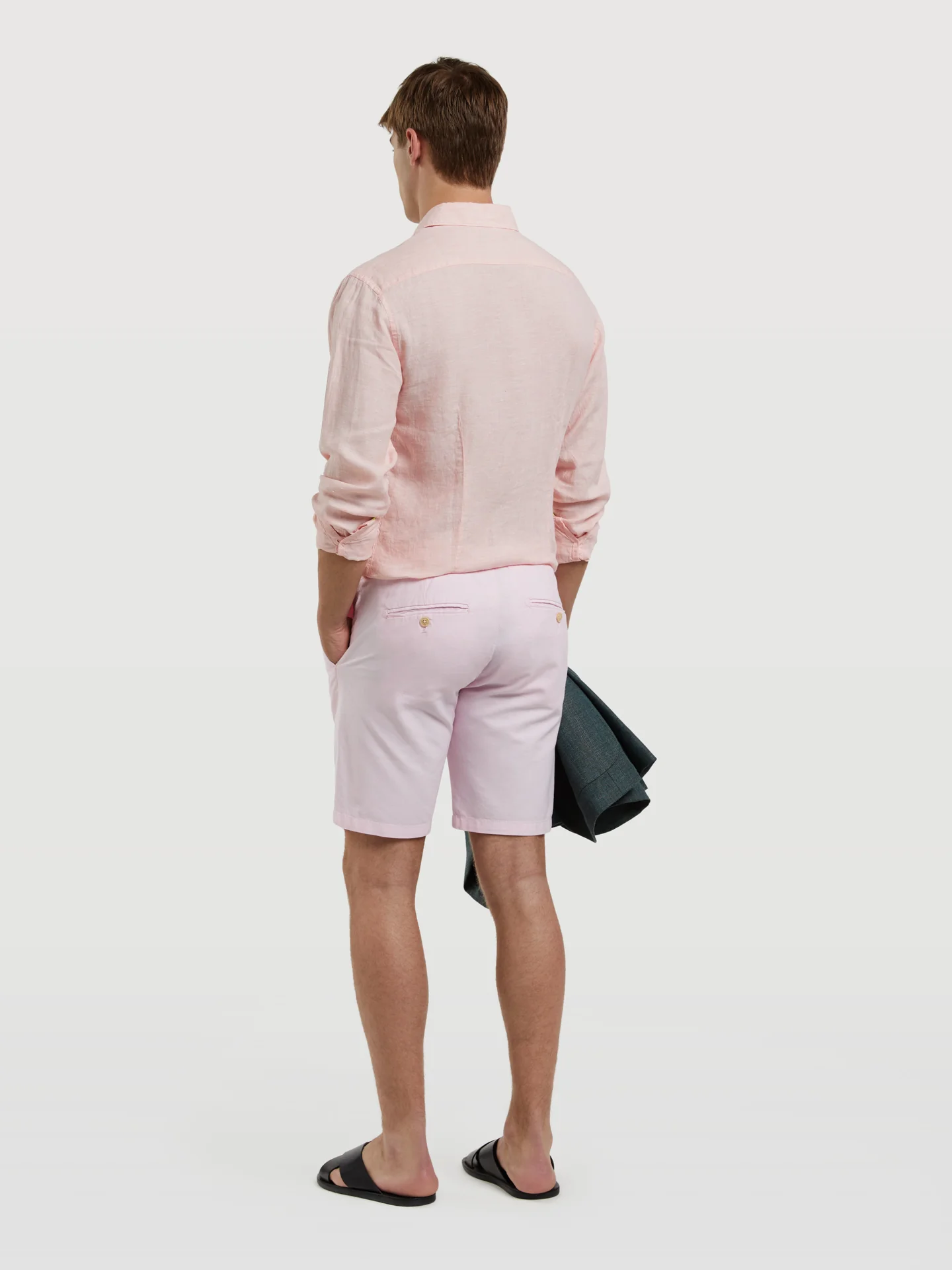 Basic Oxford Slim Fit Bermuda - Image 5