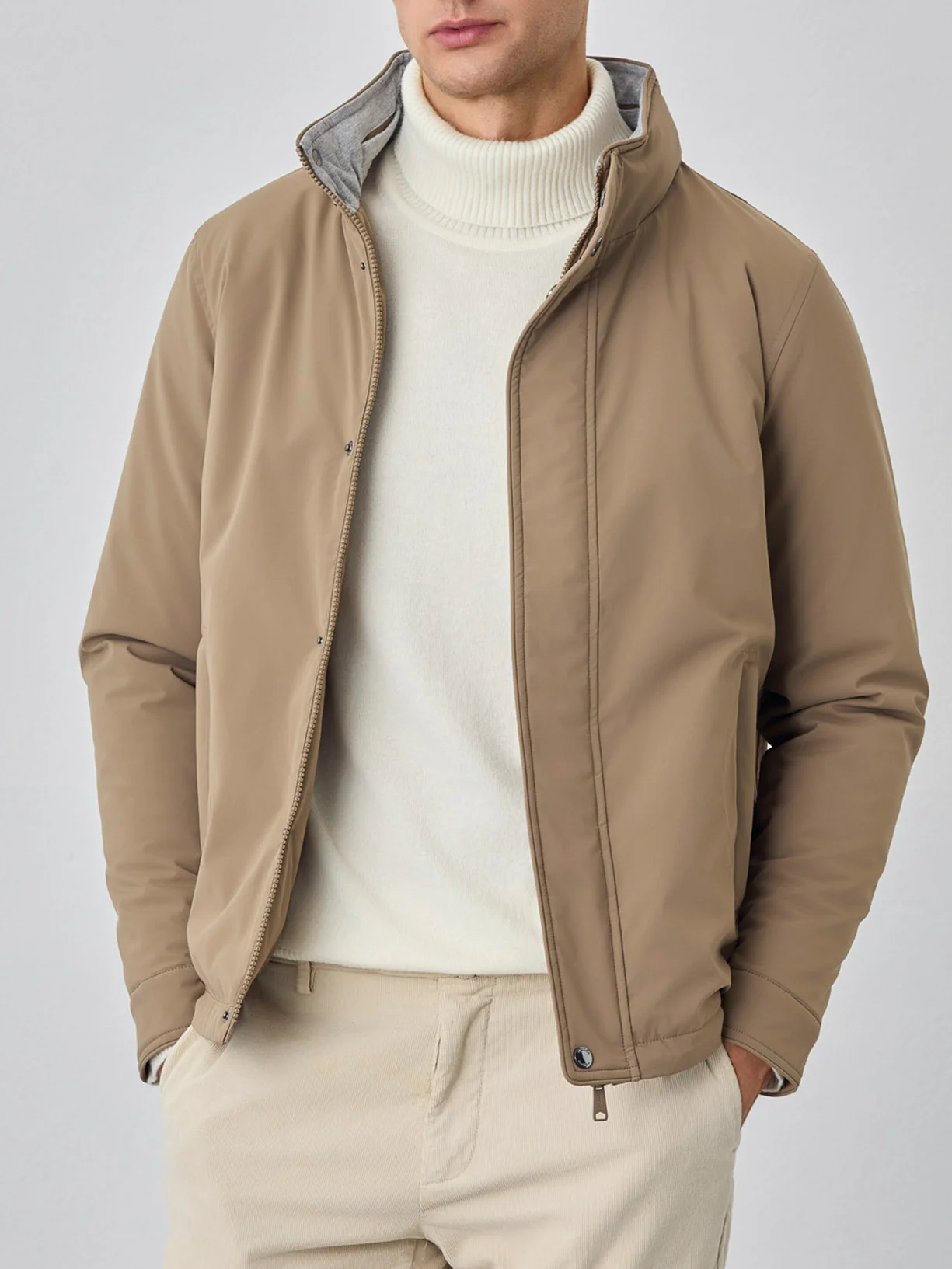 Bomber Jacket With Zip Pockets And Double Zipper - Image 2