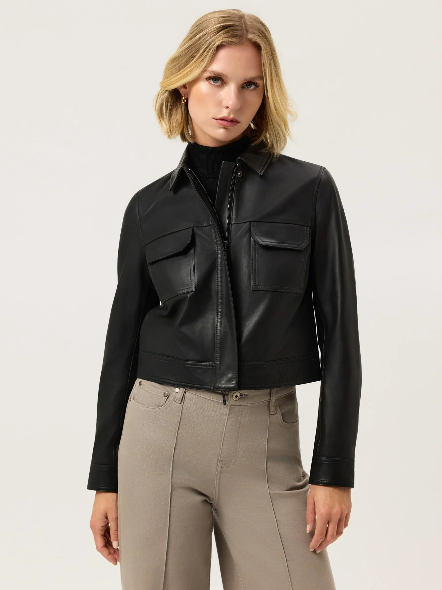 Boxy Leather Jacket