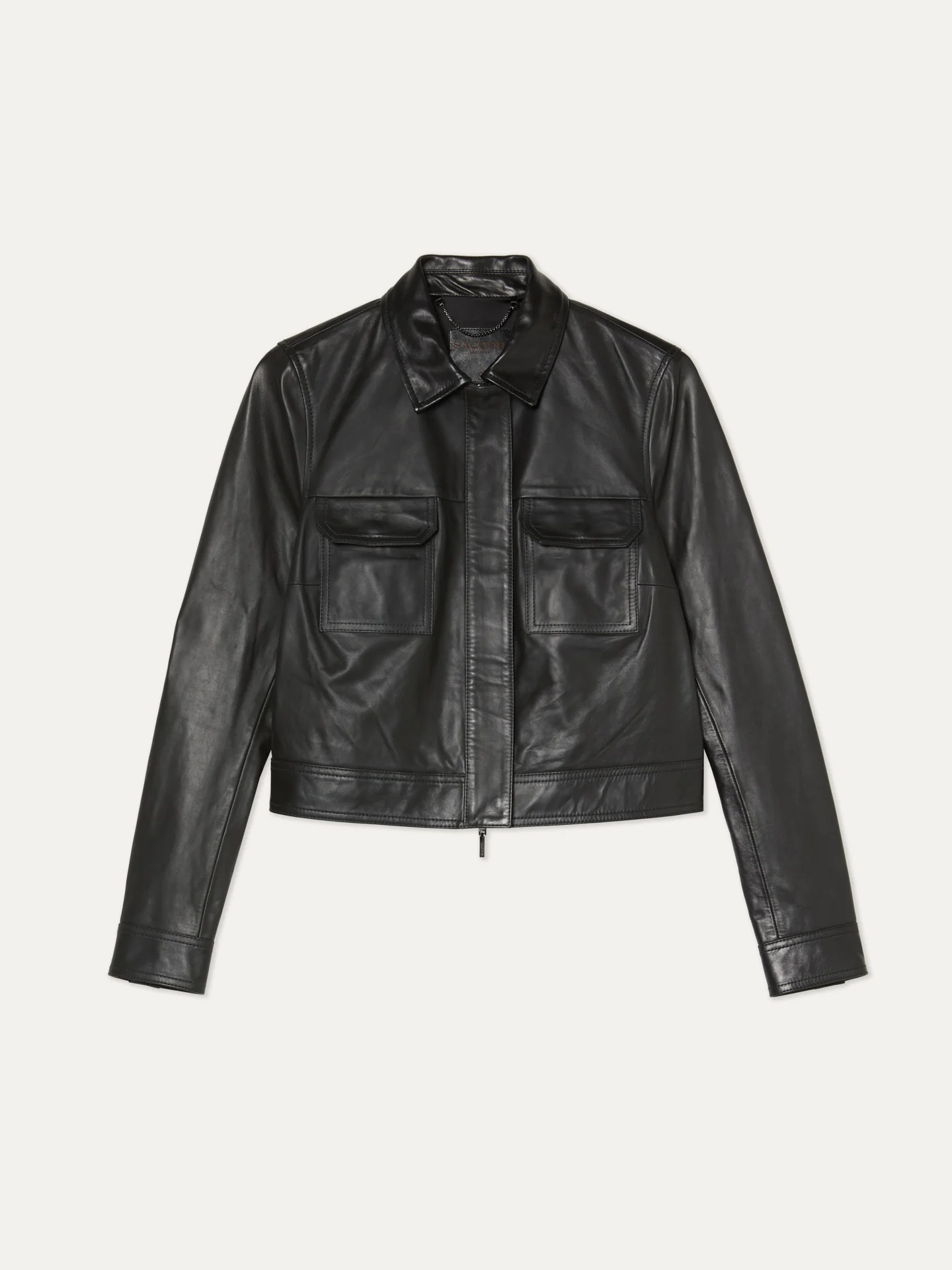 Boxy Leather Jacket - Image 5