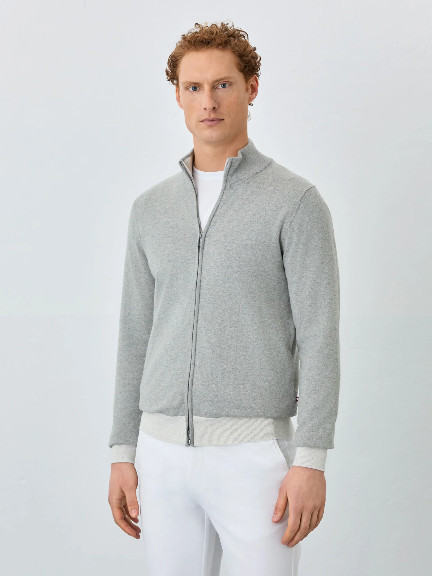 Cardigan With Logo Embroidery In Wool And Cashemere Blend - Image 5