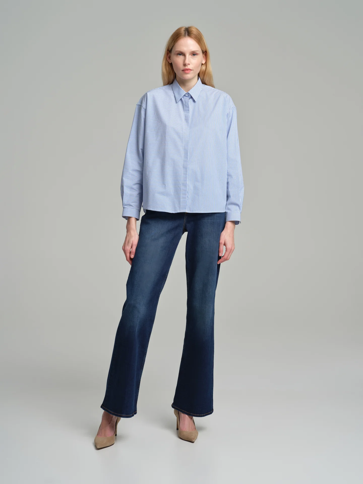 Casual loose fit striped shirt - Image 7