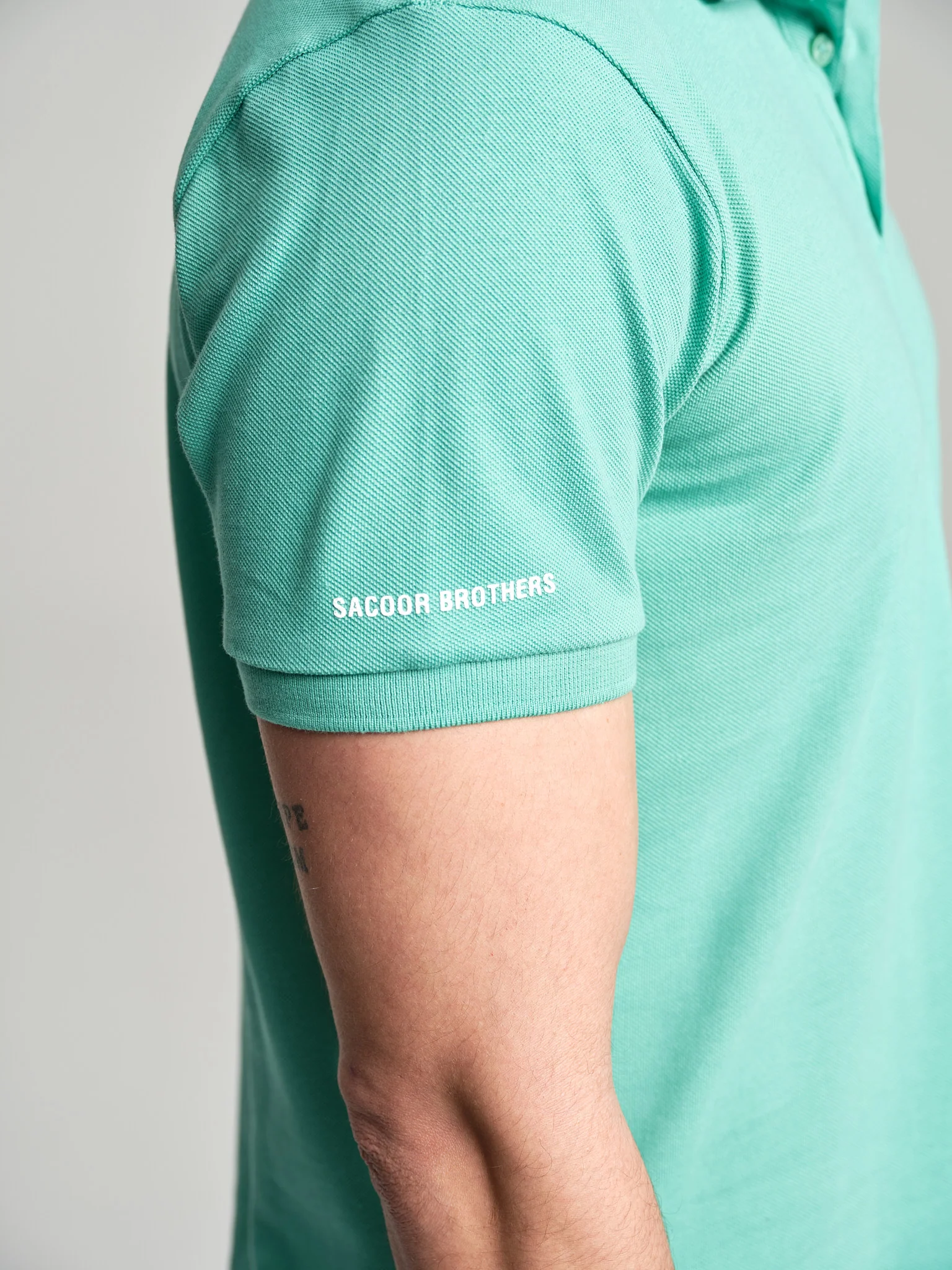 Casual piquet polo shirt with multicolored logo - Image 9