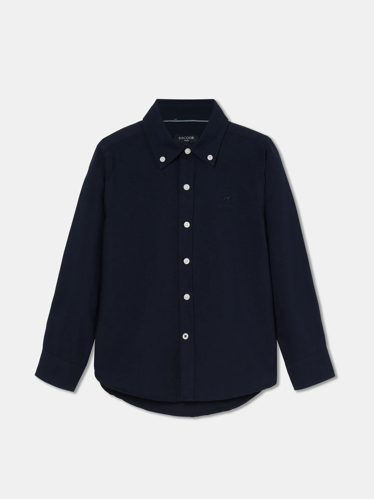 Casual Plain Color Oxford Shirt - Image 3