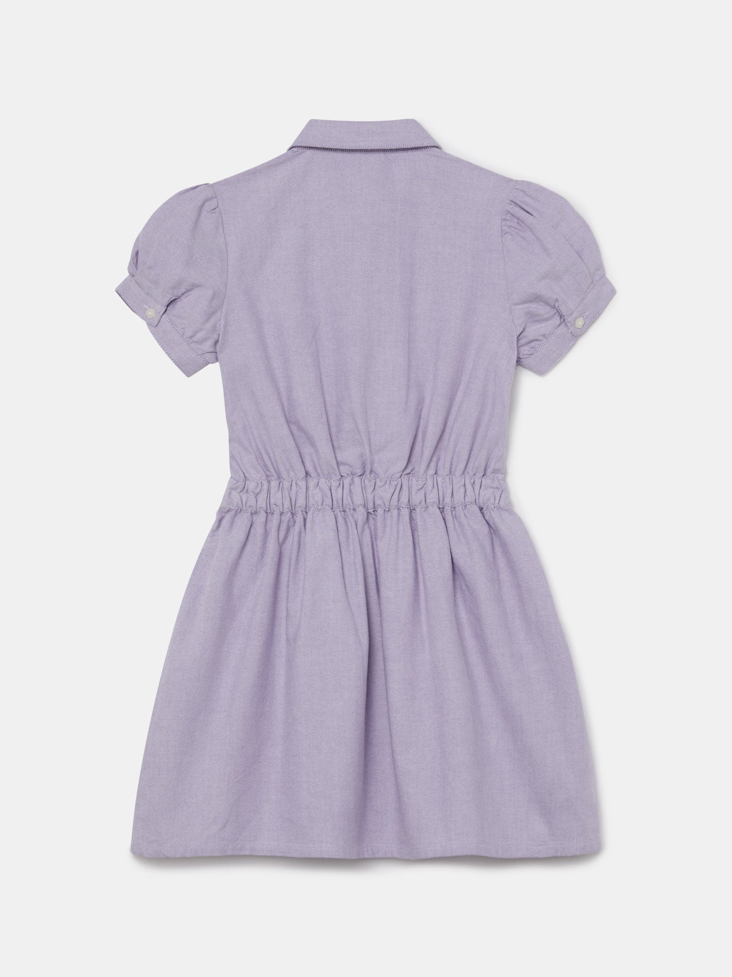 Casual Plain Oxford Shirt Dress - Image 8