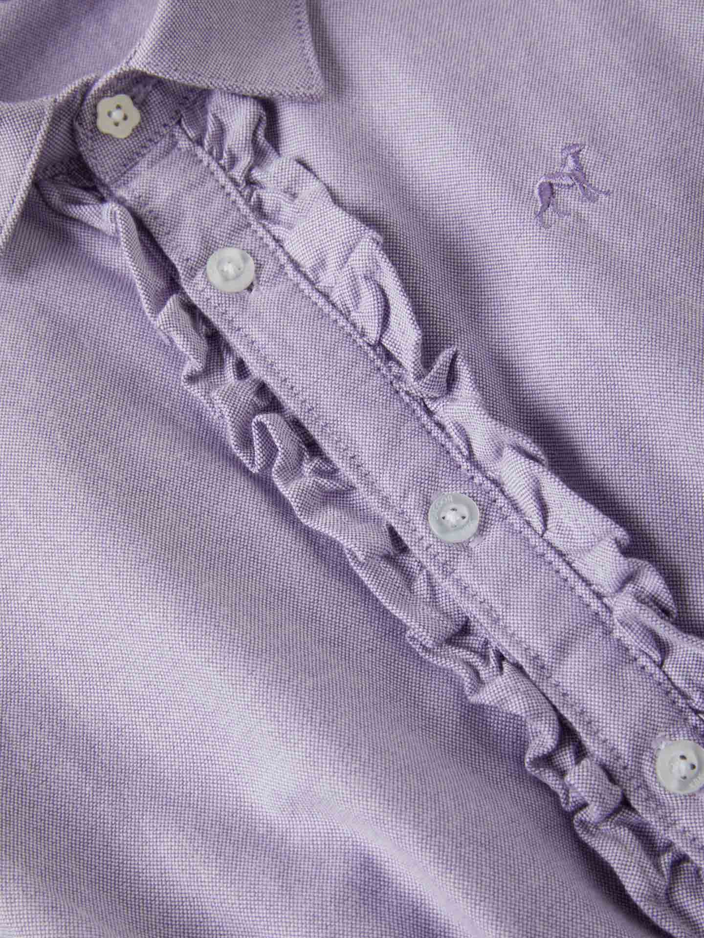 Casual Plain Oxford Shirt Dress - Image 9