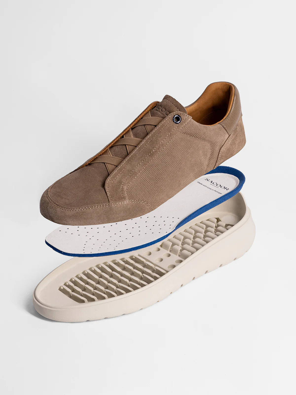 Casual Sneakers in Premium Suede with Elastic Fastening - Image 3