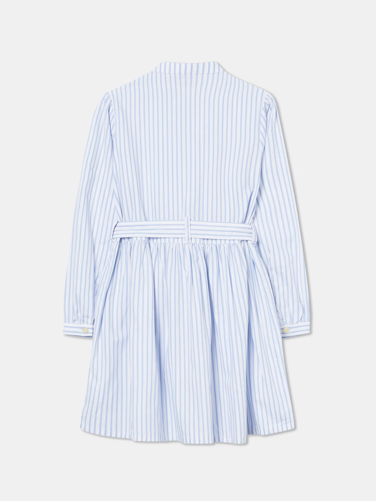 Casual Striped Oxford Shirt Dress - Image 2