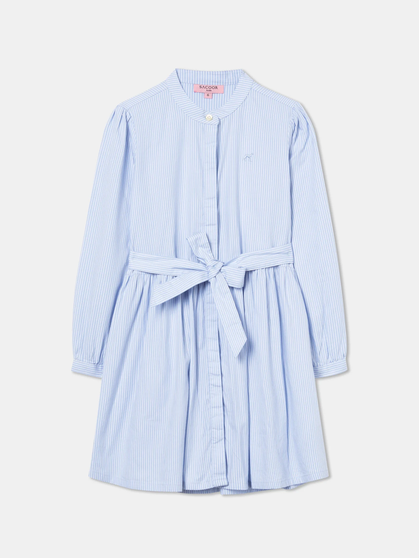 Casual Striped Oxford Shirt Dress