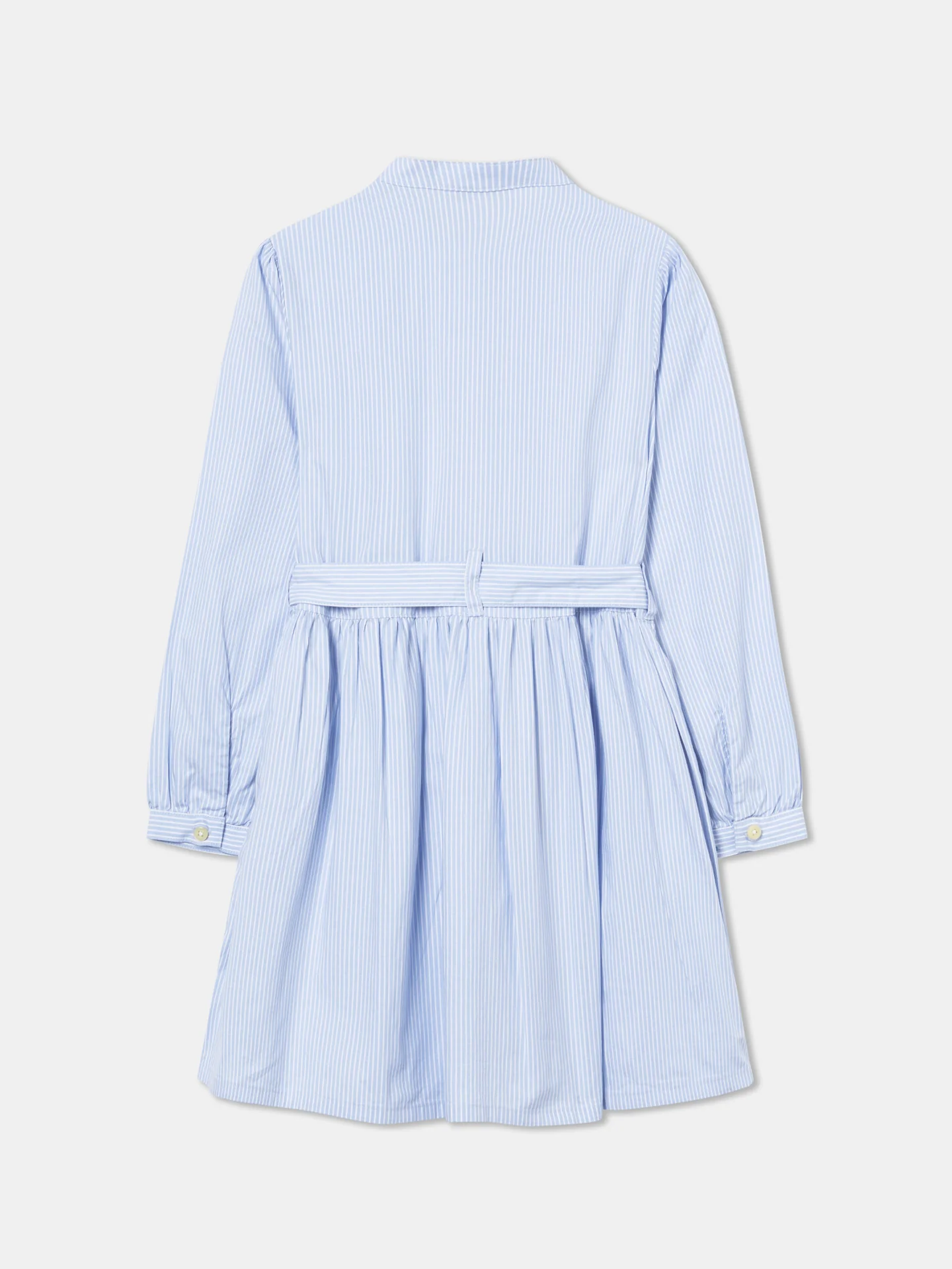 Casual Striped Oxford Shirt Dress - Image 2