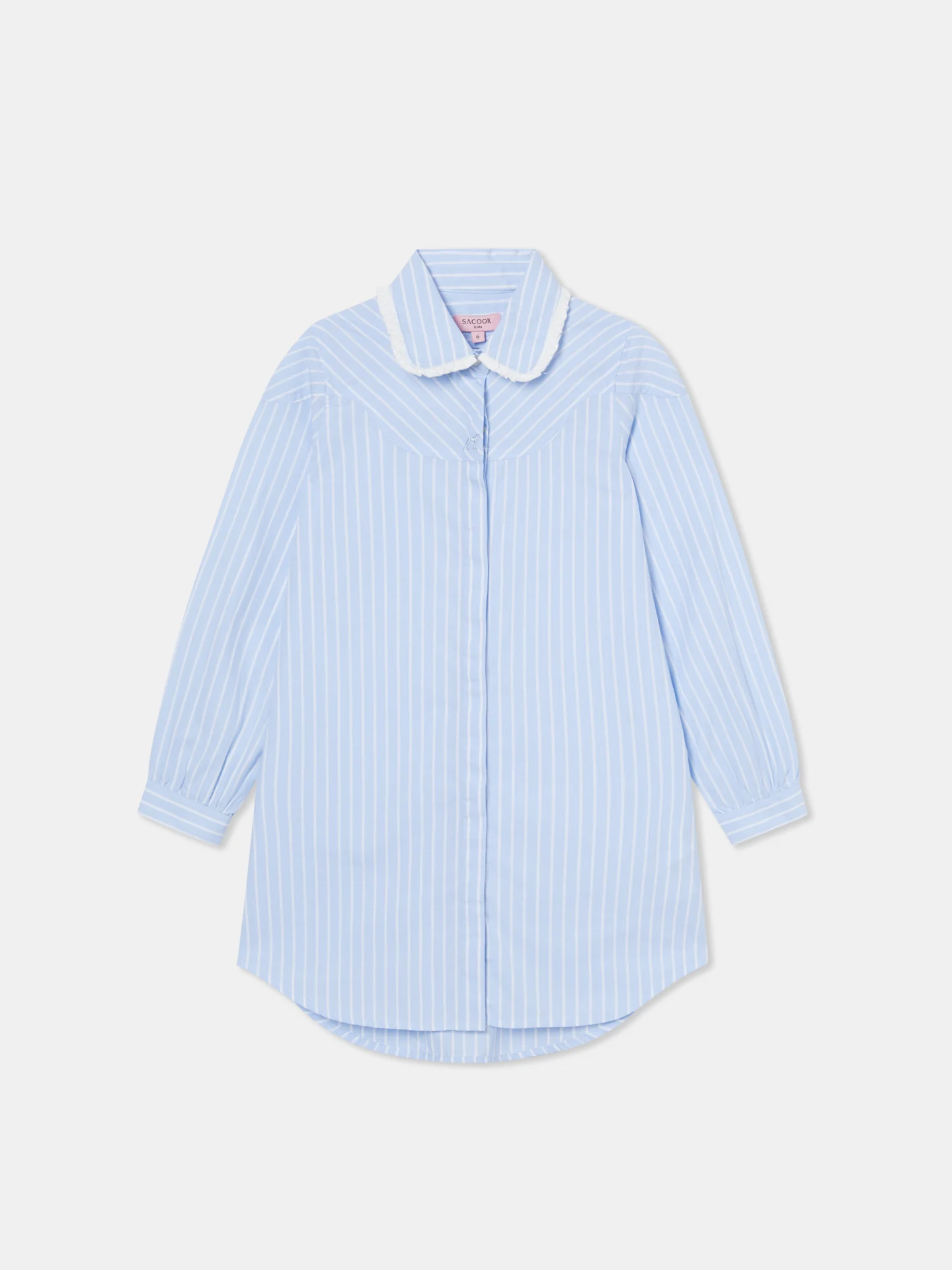 Casual Striped Oxford Shirt Dress