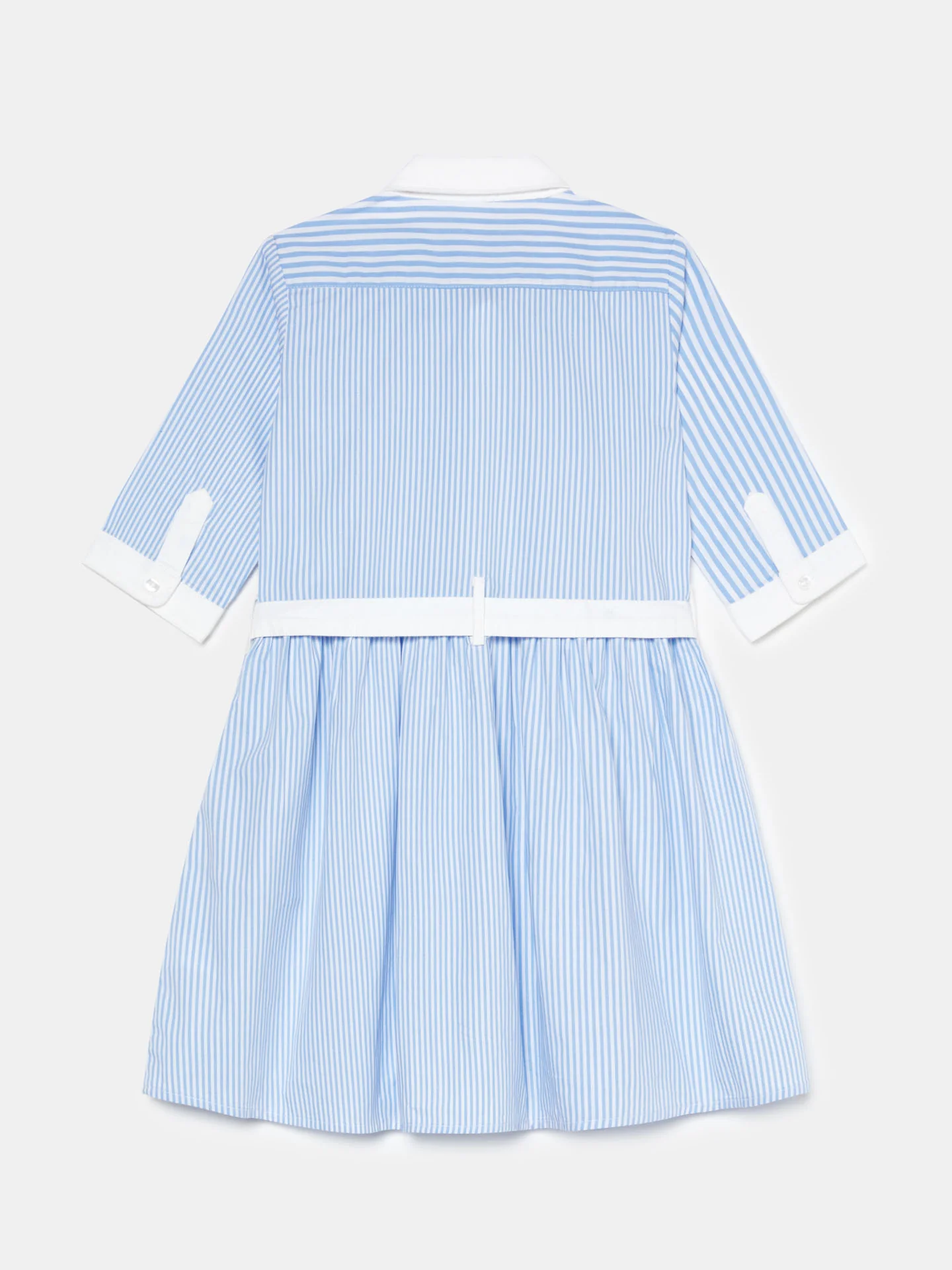 Casual Striped Oxford Shirt Dress - Image 2