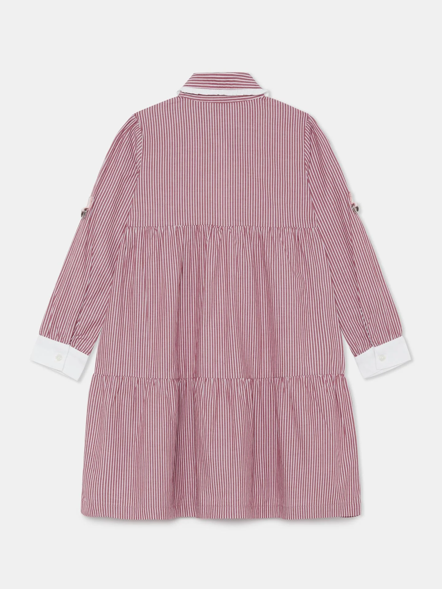 Casual Striped Poplin Shirt Dress - Image 2