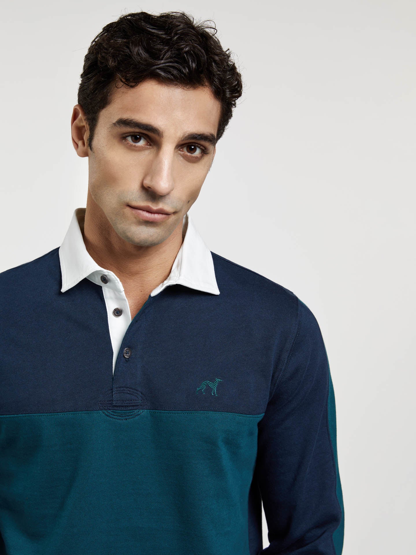 Color-Block Polo Rugby Shirt - Image 2