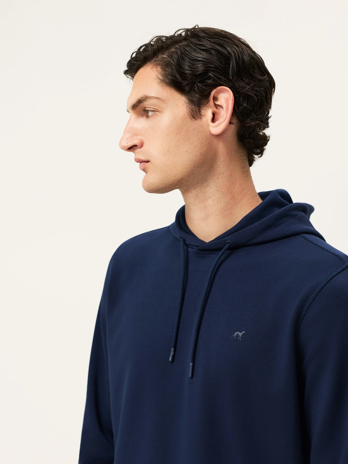 Cotton Fleece Hoodie With Chest Logo Print