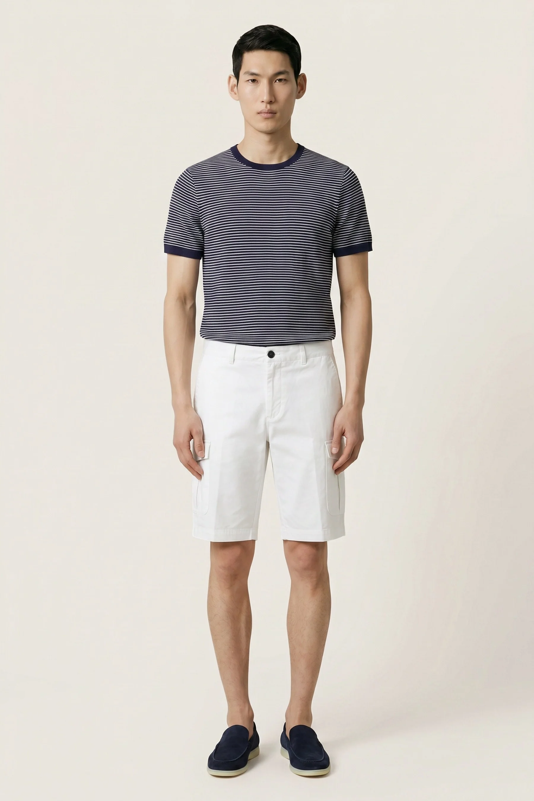 Cotton & Linen Cargo Shorts - Image 2