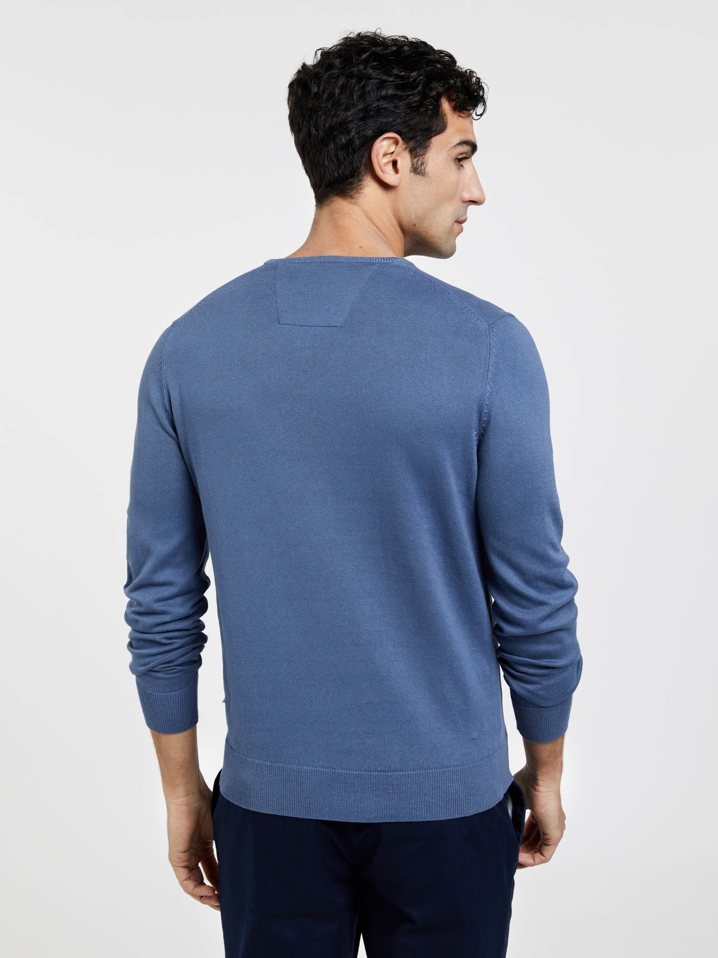 Crew Neck Garment Dye Sweater - Image 12
