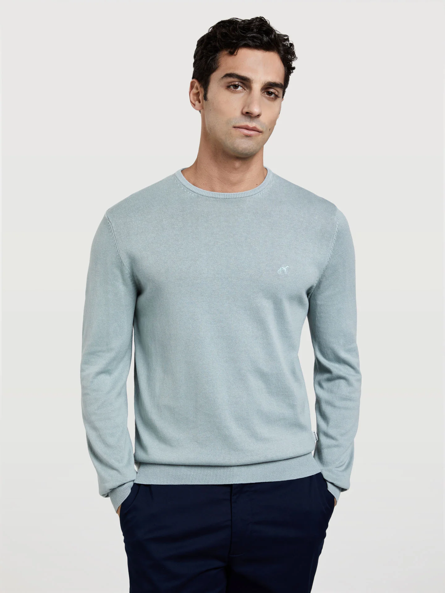 Crew Neck Garment Dye Sweater - Image 13