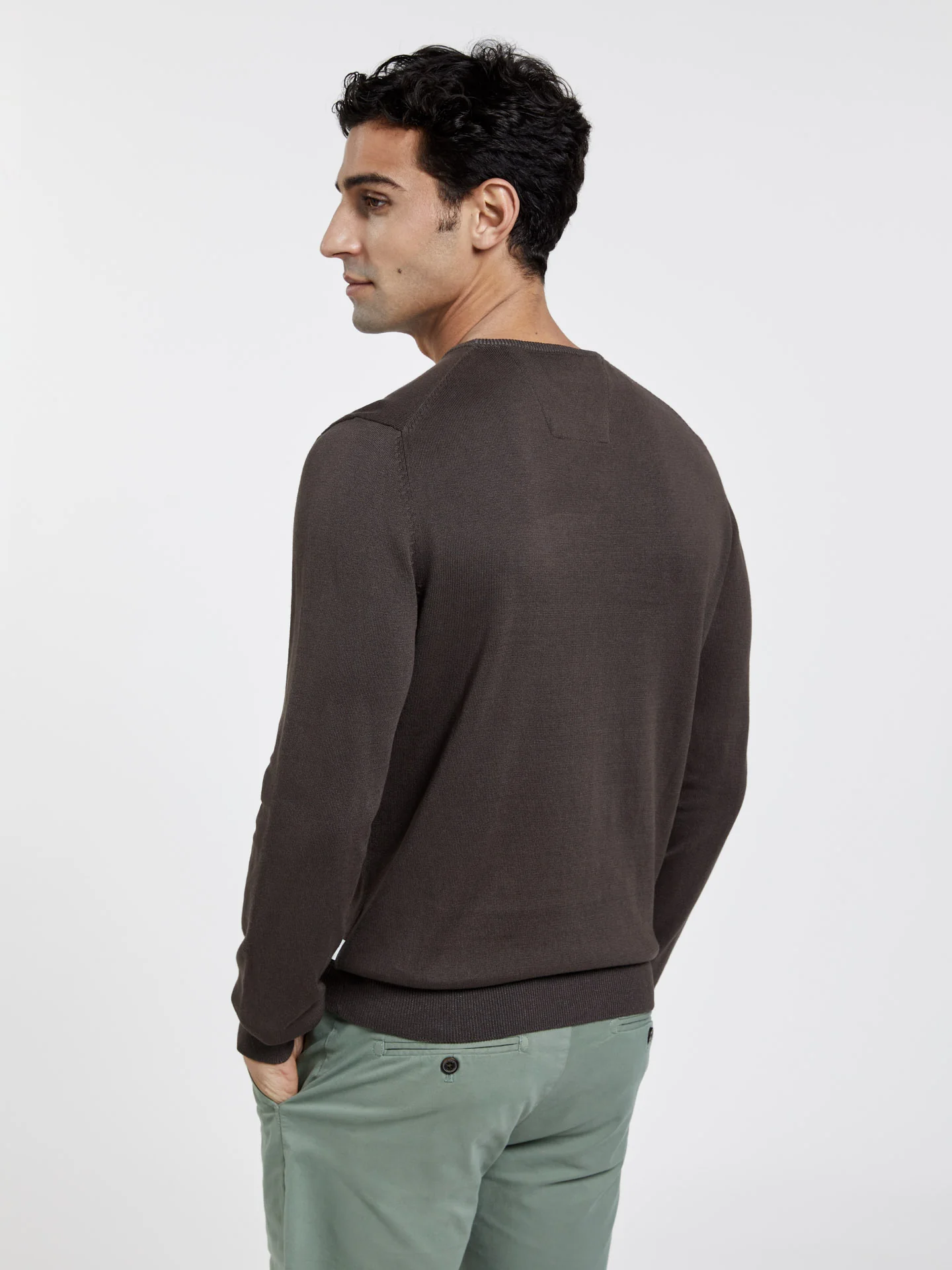 Crew Neck Garment Dye Sweater - Image 2