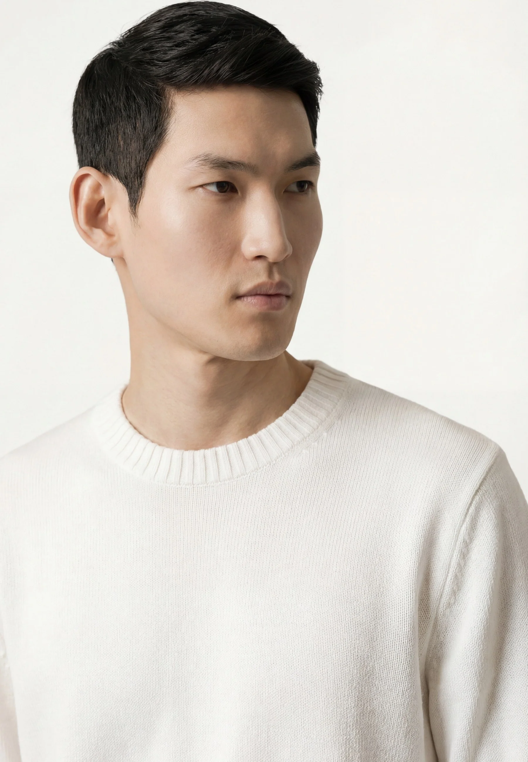 Crew Neck Sweater In Cotton Linen And Silk Blend - Image 6