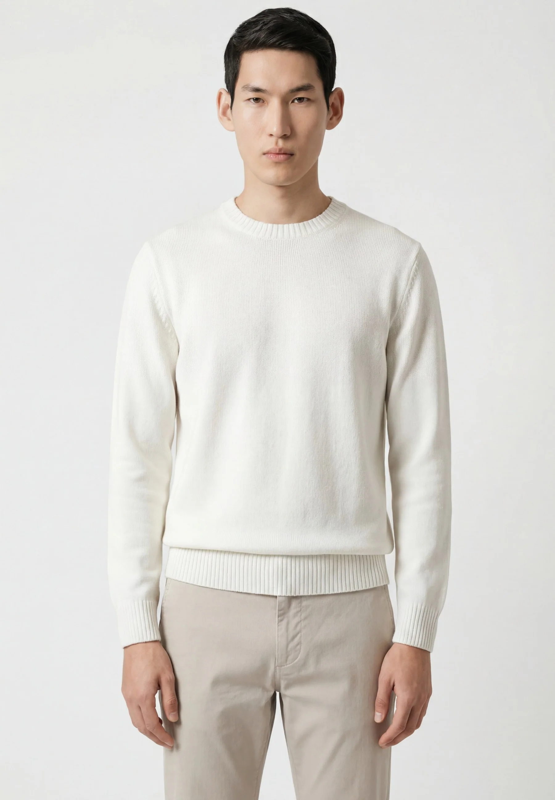 Crew Neck Sweater In Cotton Linen And Silk Blend - Image 7