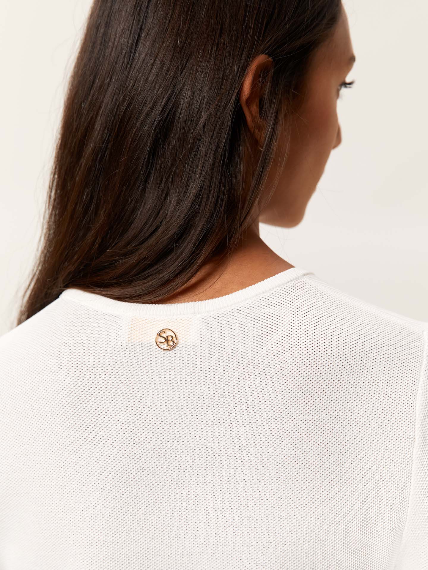 Crew Neck Sweater With Short Sleeves In Viscose Blend - Image 6