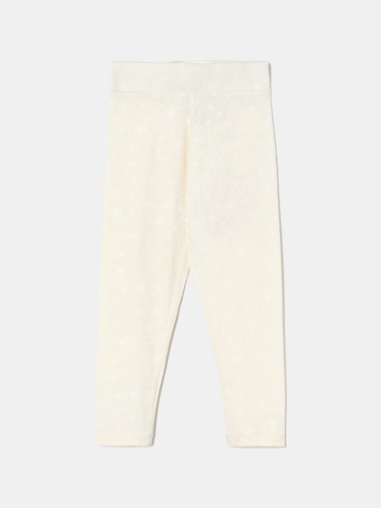 Doodle Flowers Pattern Leggings - Image 2