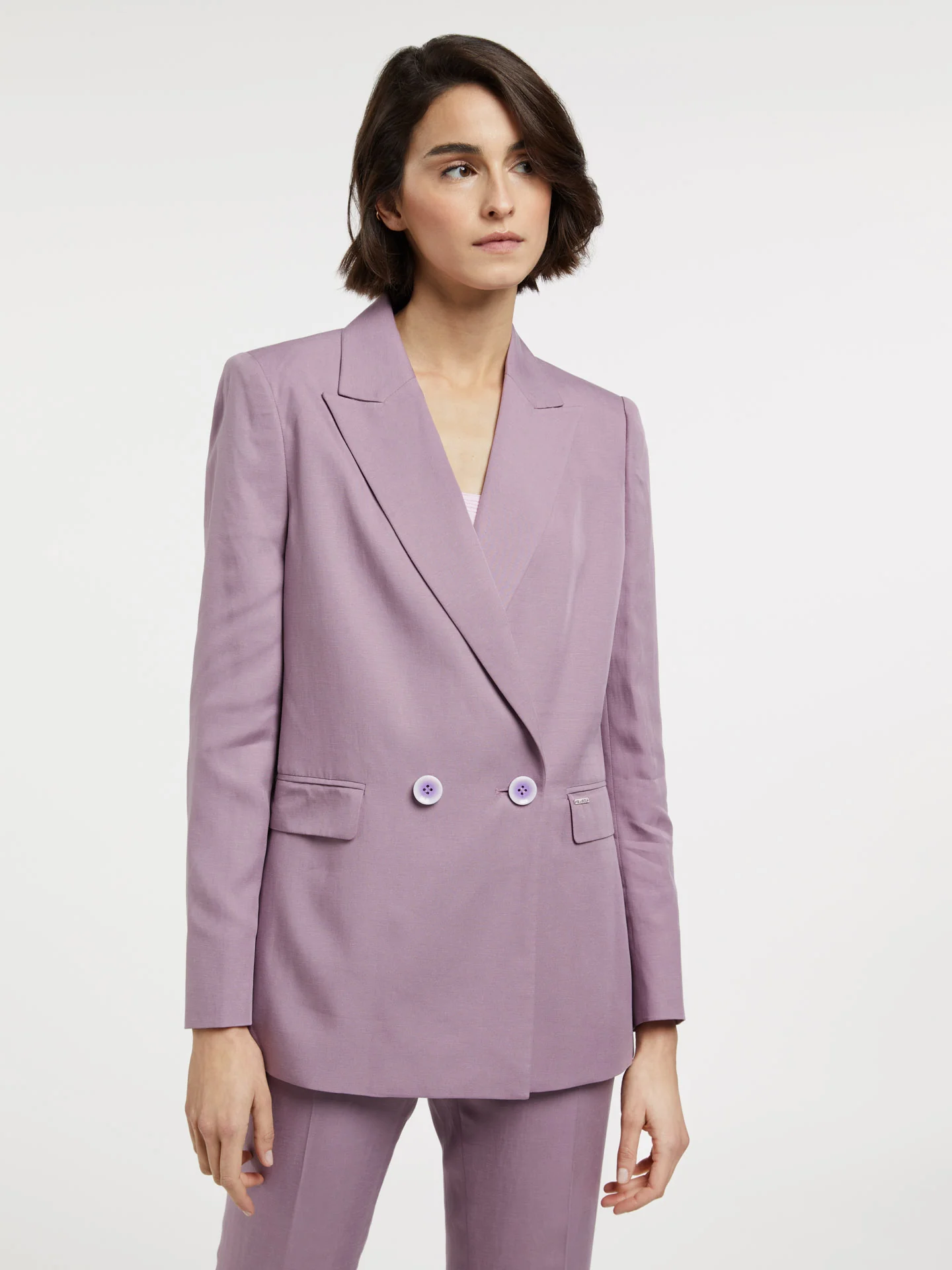 Double-Breasted Suit Blazer - Image 3