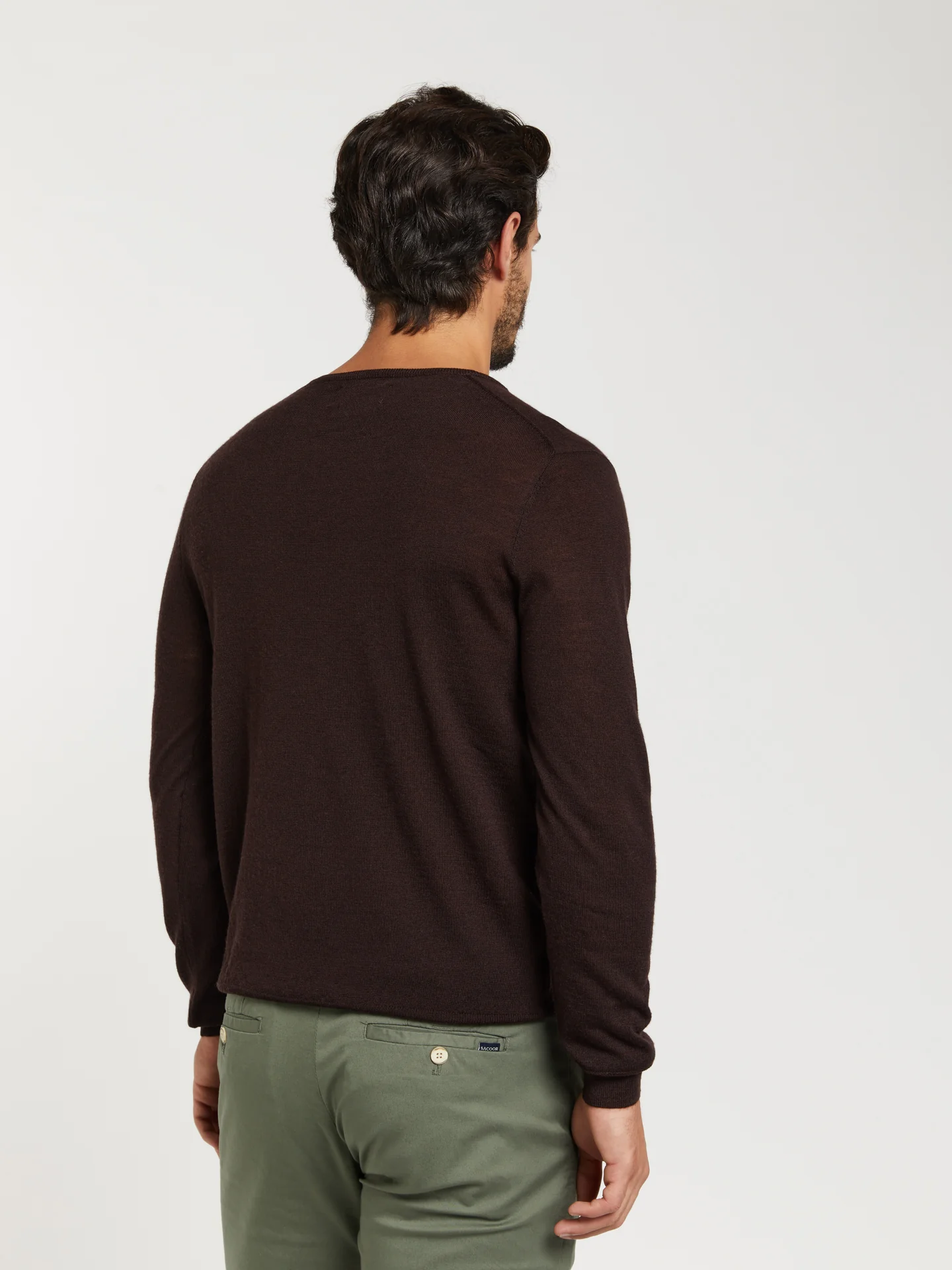 Extra fine merino wool crew neck sweater - Image 11