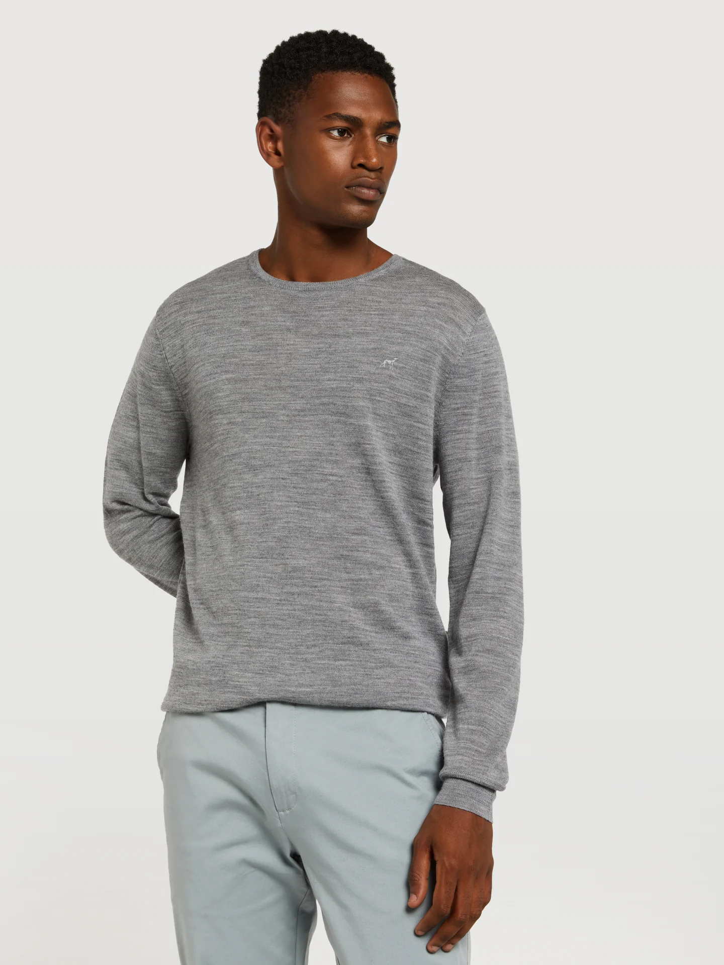 Extra fine merino wool crew neck sweater - Image 25