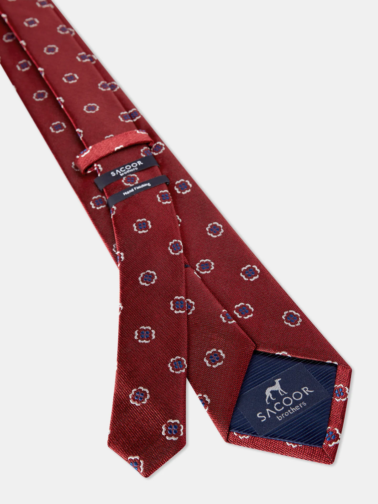 Floral Pattern Tie 100% Silk 7,5cm - Image 6