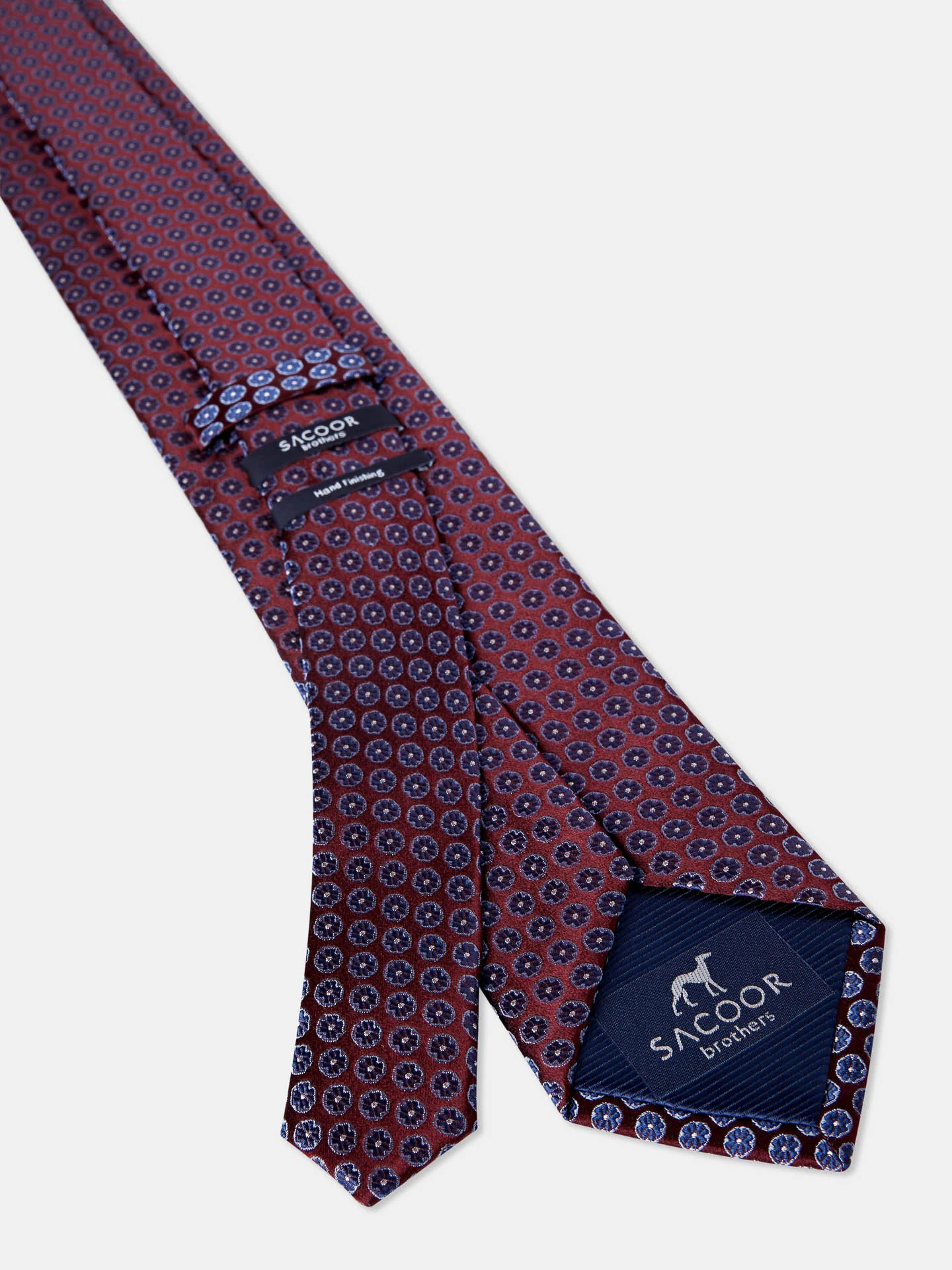 Floral Pattern Tie 100% Silk 7,5cm - Image 2