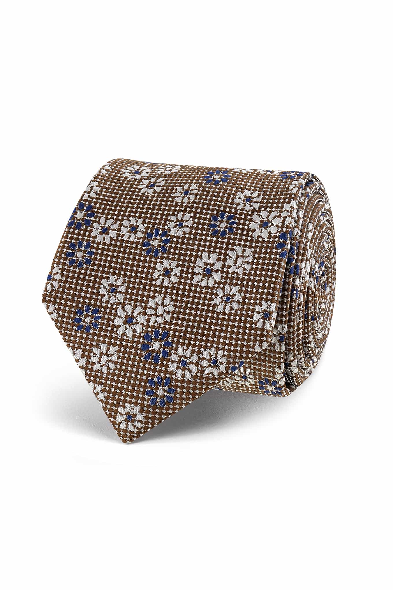Floral Pattern Tie 100% Silk 7cm - Image 3