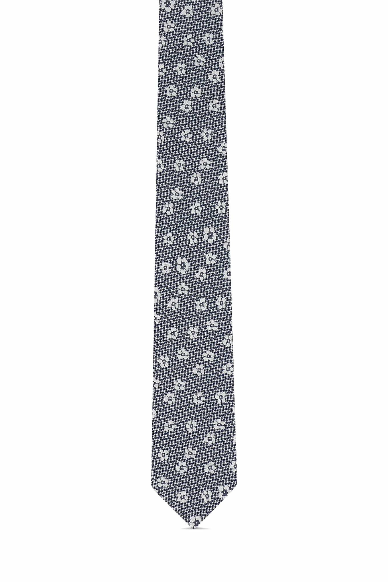 Floral Pattern Tie 100% Silk 7cm - Image 2