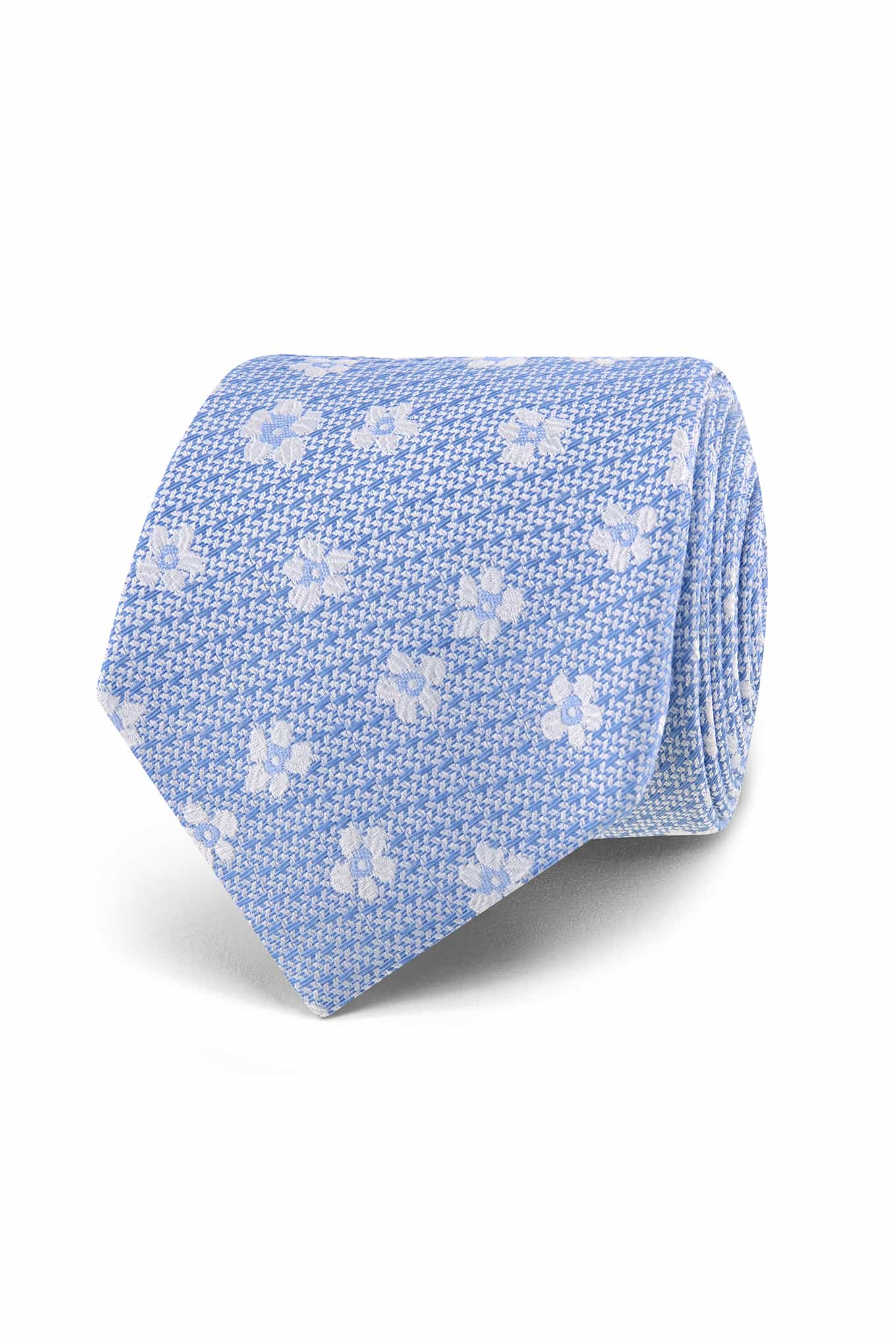 Floral Pattern Tie 100% Silk 7cm - Image 3