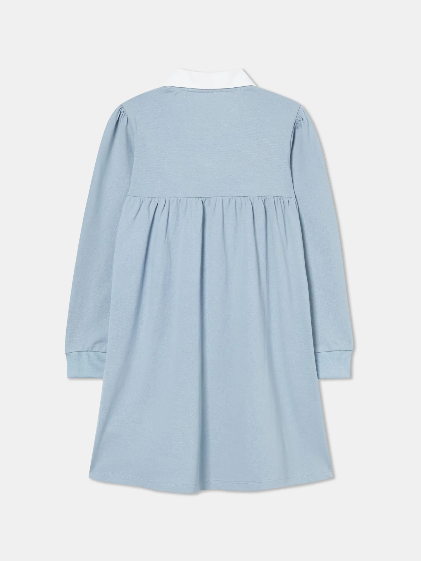 Flower Badge Piquet Dress 3/4 Sleeves - Image 6