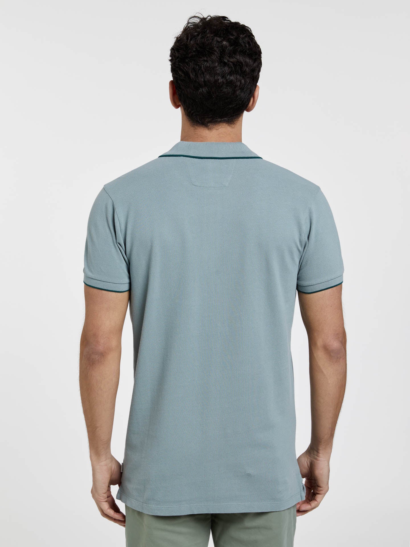 Garment Dye Polo Piqué Shirt With Wrinkled Placket - Image 15
